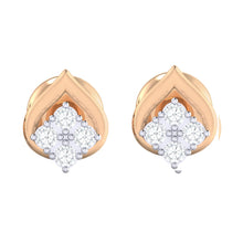 Load image into Gallery viewer, 18Kt rose gold real diamond earring by diamtrendz