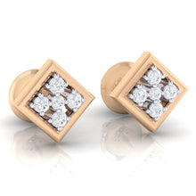 Load image into Gallery viewer, 18Kt rose gold real diamond earring by diamtrendz