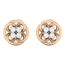 Load image into Gallery viewer, 18Kt rose gold real diamond earring by diamtrendz