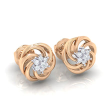Load image into Gallery viewer, 18Kt rose gold real diamond earring 10(1) by diamtrendz
