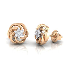Load image into Gallery viewer, 18Kt rose gold real diamond earring 10(3) by diamtrendz