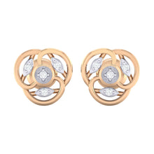 Load image into Gallery viewer, 18Kt rose gold real diamond earring by diamtrendz