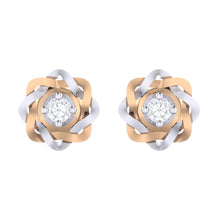Load image into Gallery viewer, 18Kt rose gold real diamond earring by diamtrendz