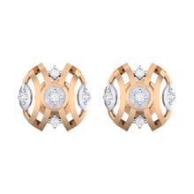 Load image into Gallery viewer, 18Kt rose gold real diamond earring by diamtrendz