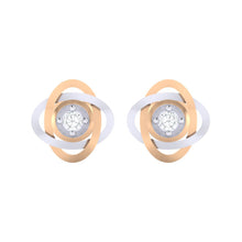 Load image into Gallery viewer, 18Kt rose gold real diamond earring by diamtrendz