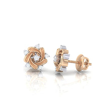 Load image into Gallery viewer, 18Kt rose gold real diamond earring 11(3) by diamtrendz