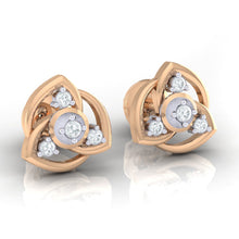Load image into Gallery viewer, 18Kt rose gold real diamond earring by diamtrendz