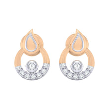 Load image into Gallery viewer, 18Kt rose gold real diamond earring by diamtrendz