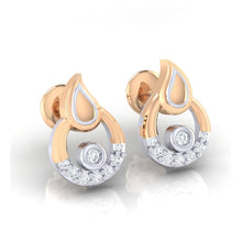 Load image into Gallery viewer, 18Kt rose gold real diamond earring by diamtrendz