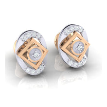 Load image into Gallery viewer, 18Kt rose gold real diamond earring by diamtrendz