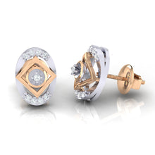 Load image into Gallery viewer, 18Kt rose gold real diamond earring by diamtrendz