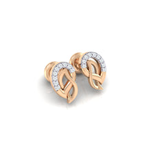 Load image into Gallery viewer, 18Kt rose gold real diamond earring 12(1) by diamtrendz