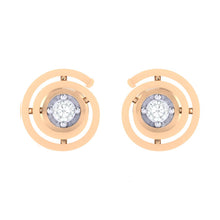 Load image into Gallery viewer, 18Kt rose gold real diamond earring by diamtrendz