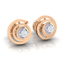 Load image into Gallery viewer, 18Kt rose gold real diamond earring by diamtrendz