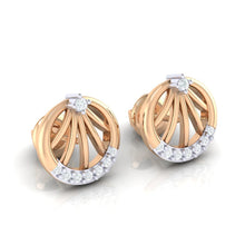 Load image into Gallery viewer, 18Kt rose gold real diamond earring 13(1) by diamtrendz