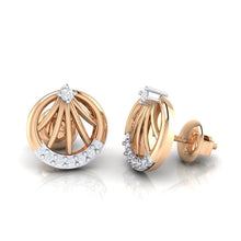 Load image into Gallery viewer, 18Kt rose gold real diamond earring 13(3) by diamtrendz