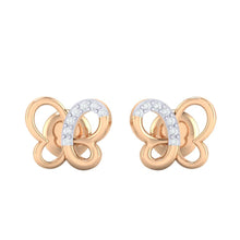 Load image into Gallery viewer, 18Kt rose gold real diamond earring 14(2) by diamtrendz
