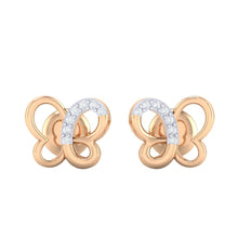Load image into Gallery viewer, 18Kt rose gold real diamond earring 14(2) by diamtrendz