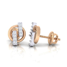 Load image into Gallery viewer, 18Kt rose gold real diamond earring 15(3) by diamtrendz