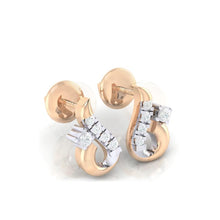 Load image into Gallery viewer, 18Kt rose gold real diamond earring 16(1) by diamtrendz