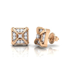 Load image into Gallery viewer, 18Kt rose gold real diamond earring 17(3) by diamtrendz