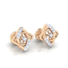 Load image into Gallery viewer, 18Kt rose gold real diamond earring 19(1) by diamtrendz