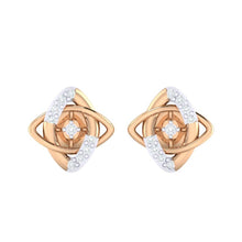 Load image into Gallery viewer, 18Kt rose gold real diamond earring 19(2) by diamtrendz
