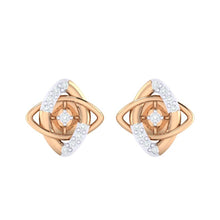 Load image into Gallery viewer, 18Kt rose gold real diamond earring 19(2) by diamtrendz
