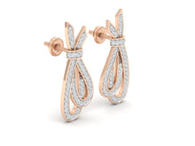 Load image into Gallery viewer, 18Kt rose gold real diamond earring 1(1) by diamtrendz