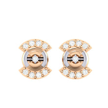Load image into Gallery viewer, 18Kt rose gold real diamond earring 21(2) by diamtrendz