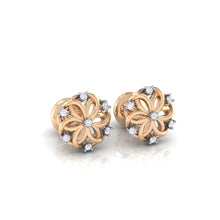 Load image into Gallery viewer, 18Kt rose gold real diamond earring 22(1) by diamtrendz