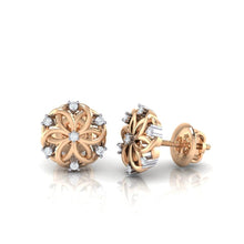 Load image into Gallery viewer, 18Kt rose gold real diamond earring 22(3) by diamtrendz