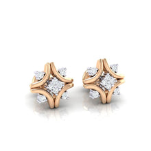 Load image into Gallery viewer, 18Kt rose gold real diamond earring 24(1) by diamtrendz