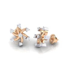 Load image into Gallery viewer, 18Kt rose gold real diamond earring 25(3) by diamtrendz