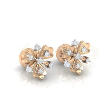 Load image into Gallery viewer, 18Kt rose gold real diamond earring 26(1) by diamtrendz
