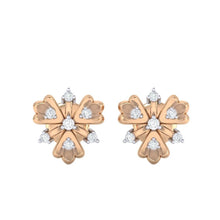 Load image into Gallery viewer, 18Kt rose gold real diamond earring 26(2) by diamtrendz
