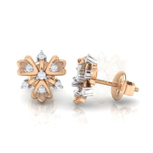Load image into Gallery viewer, 18Kt rose gold real diamond earring 26(3) by diamtrendz