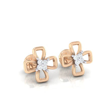 Load image into Gallery viewer, 18Kt rose gold real diamond earring 27(1) by diamtrendz
