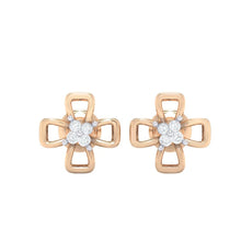 Load image into Gallery viewer, 18Kt rose gold real diamond earring 27(2) by diamtrendz