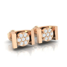 Load image into Gallery viewer, 18Kt rose gold real diamond earring 28(1) by diamtrendz
