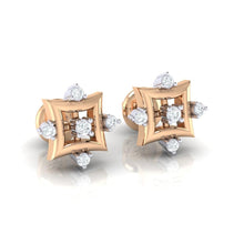 Load image into Gallery viewer, 18Kt rose gold real diamond earring 29(1) by diamtrendz