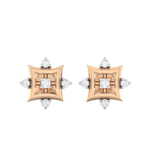 Load image into Gallery viewer, 18Kt rose gold real diamond earring 29(2) by diamtrendz