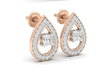 Load image into Gallery viewer, 18Kt rose gold real diamond earring 2(1) by diamtrendz