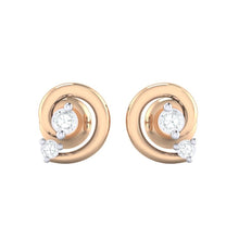 Load image into Gallery viewer, 18Kt rose gold real diamond earring 30(2) by diamtrendz