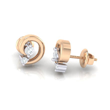 Load image into Gallery viewer, 18Kt rose gold real diamond earring 30(3) by diamtrendz