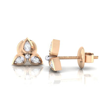 Load image into Gallery viewer, 18Kt rose gold real diamond earring 31(3) by diamtrendz