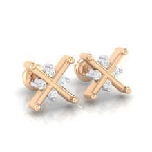Load image into Gallery viewer, 18Kt rose gold real diamond earring 32(1) by diamtrendz