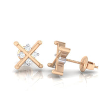 Load image into Gallery viewer, 18Kt rose gold real diamond earring 32(3) by diamtrendz
