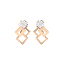 Load image into Gallery viewer, 18Kt rose gold real diamond earring 35(2) by diamtrendz