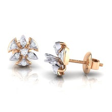 Load image into Gallery viewer, 18Kt rose gold real diamond earring 36(3) by diamtrendz